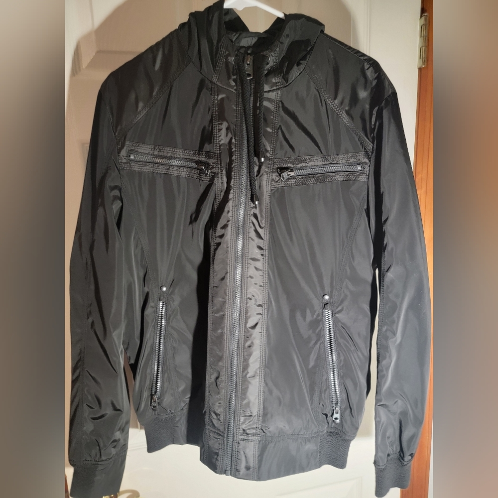 Buffalo David Bitton Black Hooded Jacket-Medium